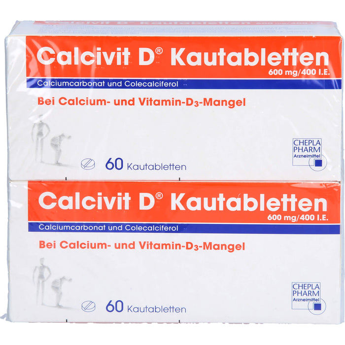 Calcivit D Kautabletten bei Calcium- und Vitamin D3-Mangel, 120 pcs. Tablets