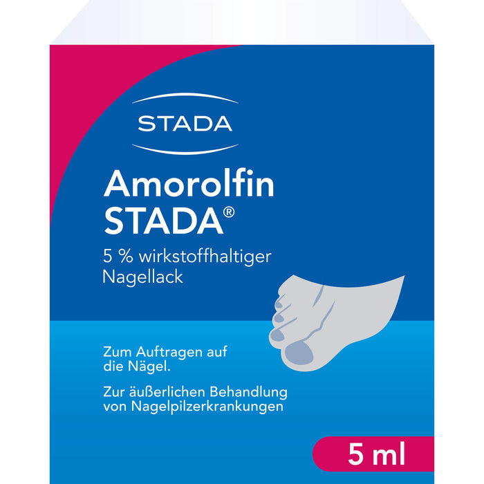 Amorolfin STADA 5% wirkstoffhaltiger Nagellack zur äußerlichen Behandlung von Nagelpilz, 5 ml Nail varnish containing active ingredients