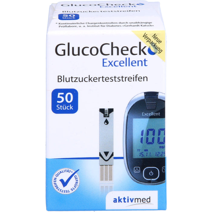 GlucoCheck Excellent Teststreifen, 50 St. Teststreifen