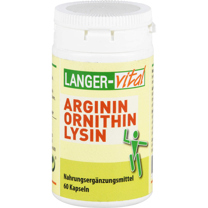 LANGER-vital Arginin Ornithin Lysin Kapseln, 60 pcs. Capsules