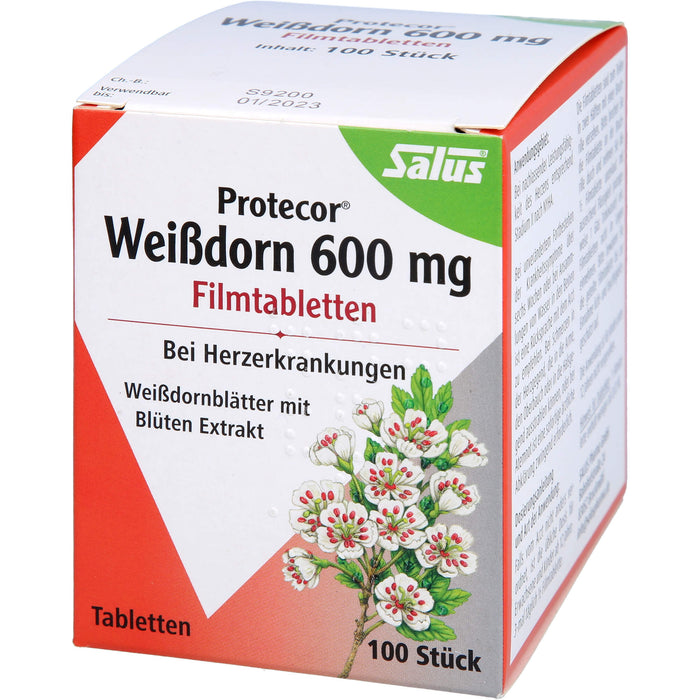 Salus Protecor Weissdorn 600 mg Filmtabletten bei Herzerkrankungen, 100 pcs. Tablets