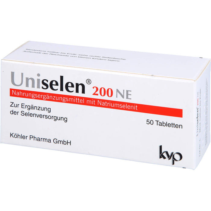 Uniselen 200 NE Tabletten zur Selenversorgung, 50 pc Tablettes