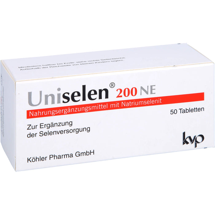 Uniselen 200 NE Tabletten zur Selenversorgung, 50 pc Tablettes