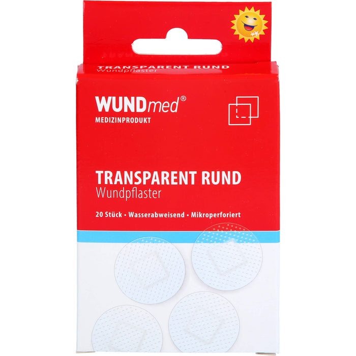 WUNDmed Wund-Pflaster rund transparent Ø 2,5 cm, 20 pcs. Patch