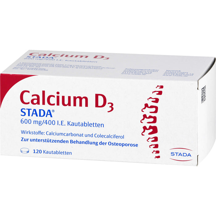 STADA Calcium D3 600 mg/400 I.E. Kautabletten, 120 pc Tablettes