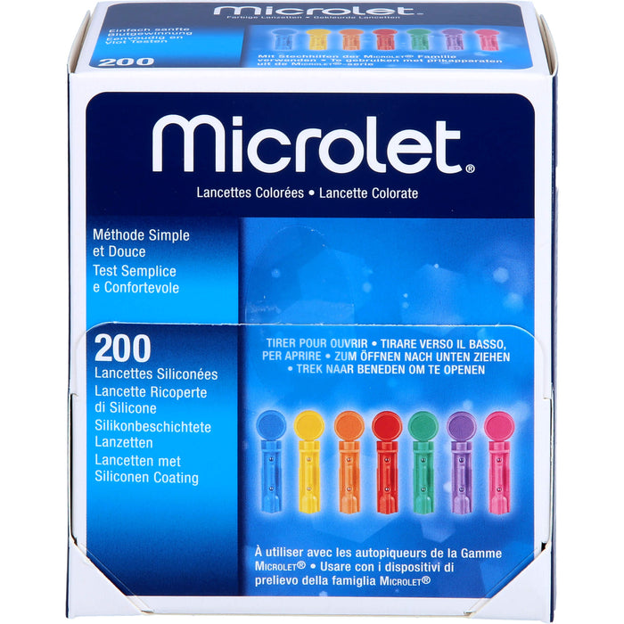 MICROLET Lanzetten farbig, 200 St LAN