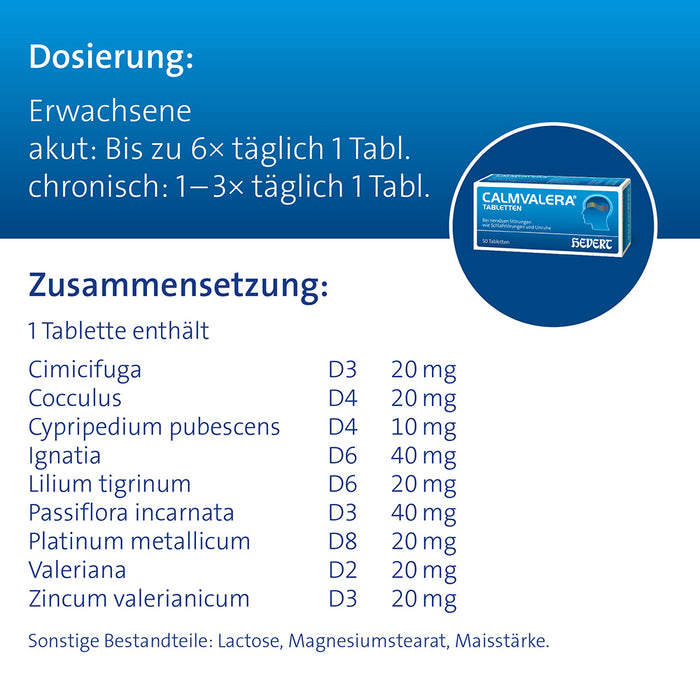 Calmvalera Tabletten Hevert, 100 pc Tablettes