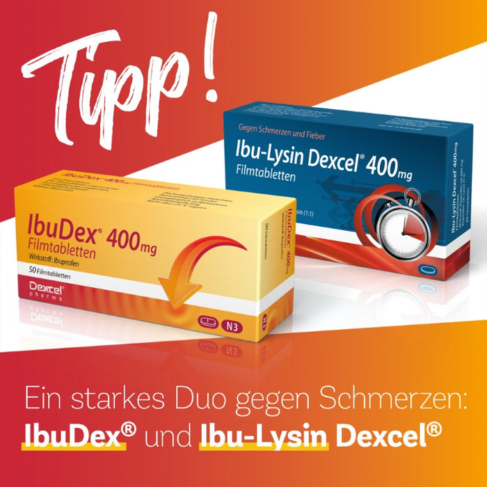 IbuDex 400 mg Filmtabletten bei Schmerzen und Fieber, 10 pcs. Tablets