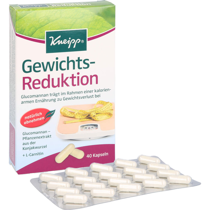 Kneipp Gewichts-Reduktion Kapseln mit Konjak-Glucomannan, 40 St. Kapseln