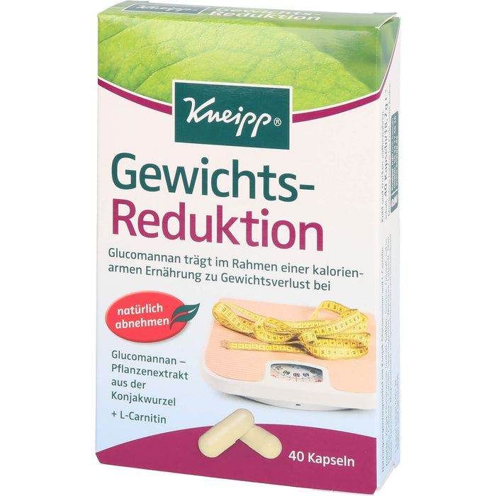 Kneipp Gewichts-Reduktion Kapseln mit Konjak-Glucomannan, 40 pcs. Capsules