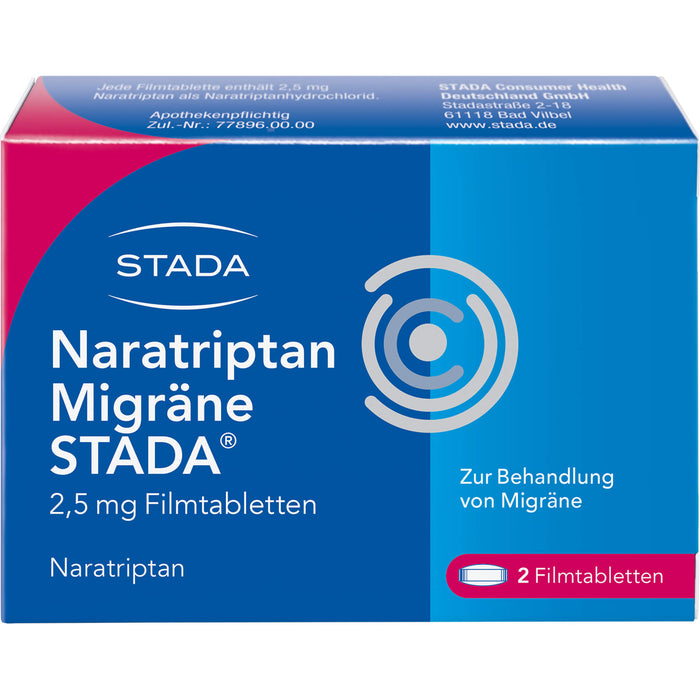 Naratriptan Migräne STADA 2,5 mg Filmtabletten, 2 St. Tabletten