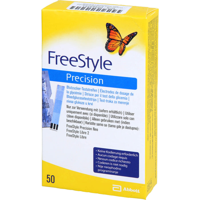 Precision Freestyle 1001 Art. Medical Teststreifen ohne Codieren, 50 St TTR