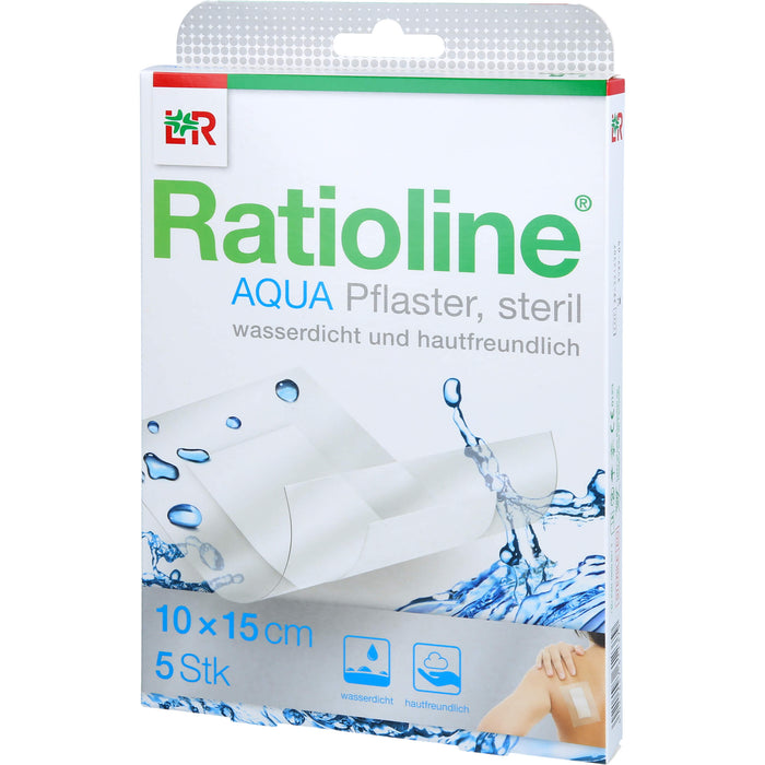 Ratioline Aqua Pflaster steril 10 x 15 cm, 5 St. Pflaster