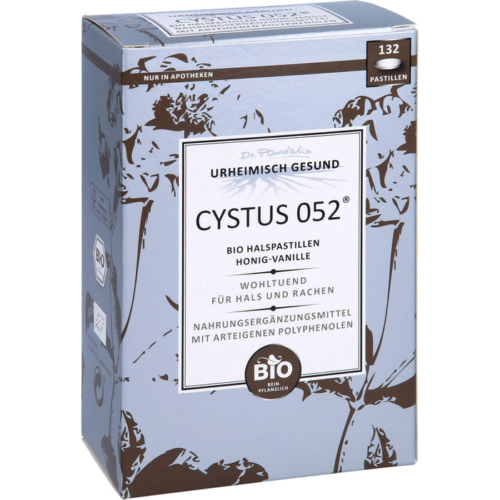 Dr. Pandalis CYSTUS 052 Bio Halspastillen Honig-Vanille, 132 St. Pastillen