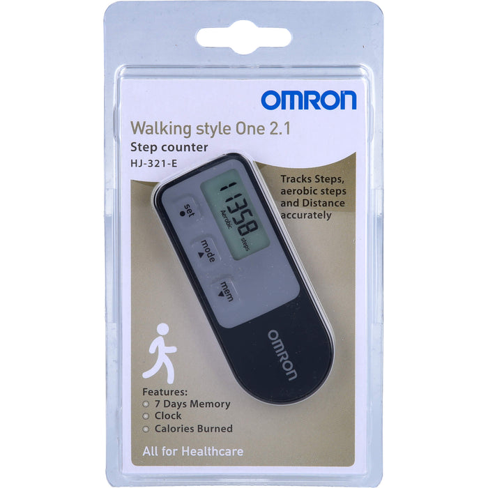 OMRON Walking style One 2.1 Schrittzähler schwarz, 1 pcs. Device