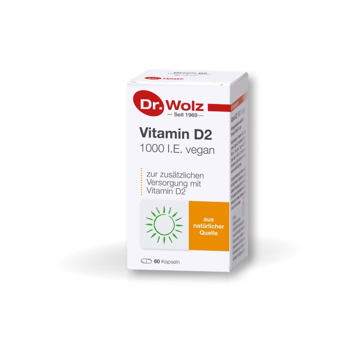 Dr. Wolz Vitamin D2 1000 I.E. vegane Kapseln, 60 pcs. Capsules