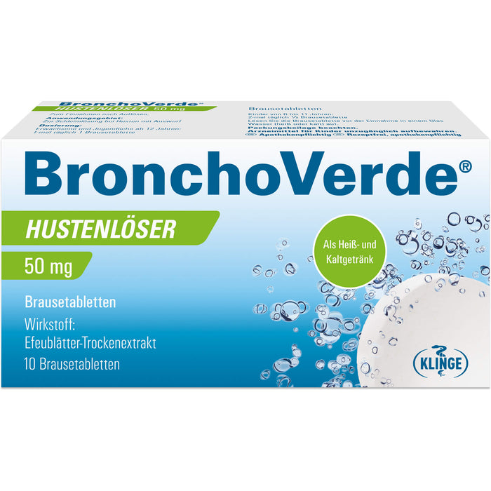 BronchoVerde Hustenlöser 50 mg Brausetabletten, 10 pcs. Tablets