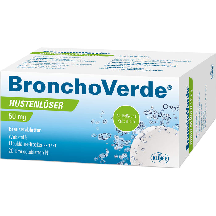 BronchoVerde Hustenlöser 50 mg Brausetabletten, 20 St. Tabletten