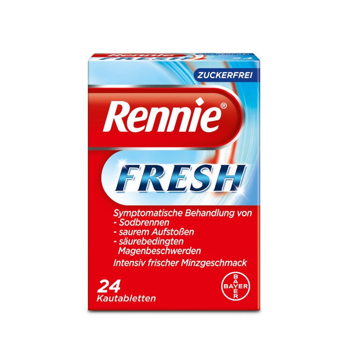 Rennie Fresh zuckerfrei Kautabletten bei Sodbrennen, 24 pcs. Tablets