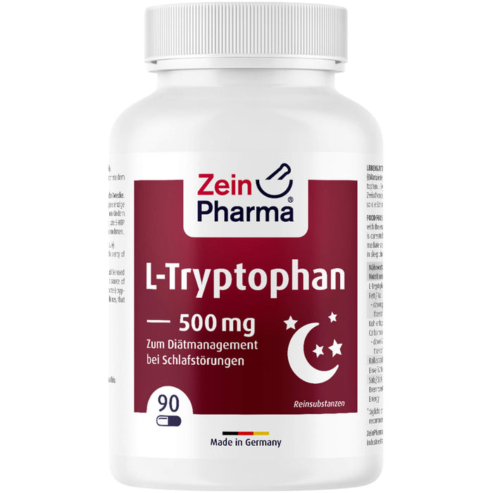 ZeinPharma L-Tryptophan 500 mg Kapseln bei Schlafstörungen, 90 pcs. Capsules