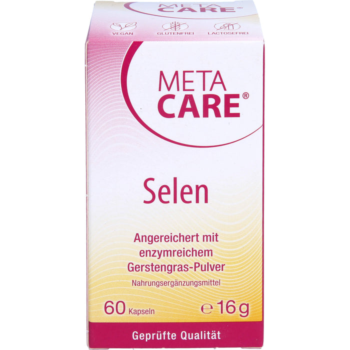 Meta Care Selen+ Kapseln zum Beitrag einer normalen Funktion des Immunsystems & der Schilddrüse, 60 pcs. Capsules