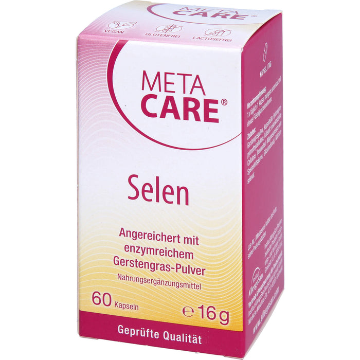 Meta Care Selen+ Kapseln zum Beitrag einer normalen Funktion des Immunsystems & der Schilddrüse, 60 pcs. Capsules