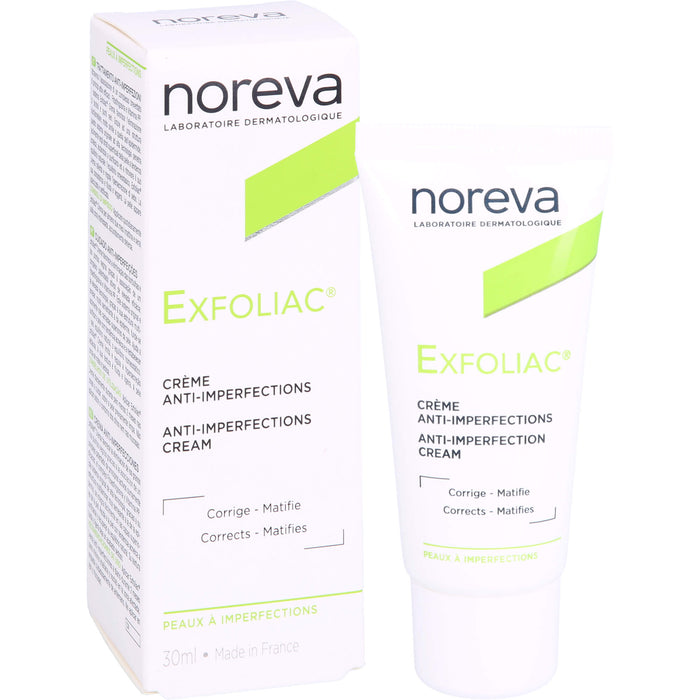 noreva Exfoliac Creme gegen unreine Haut, 30 ml Crème