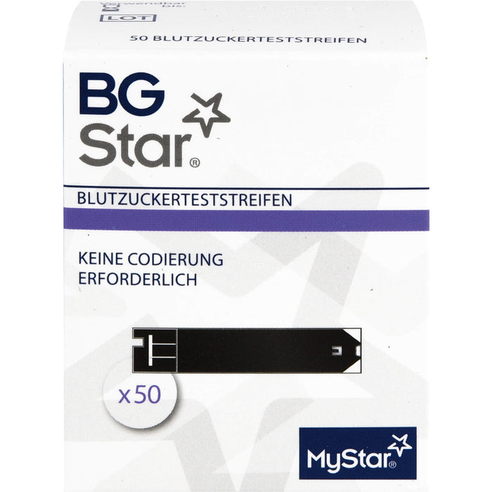 BG Star Medi-Spezial Blutzuckerteststreifen, 50 pc Bandelettes réactives