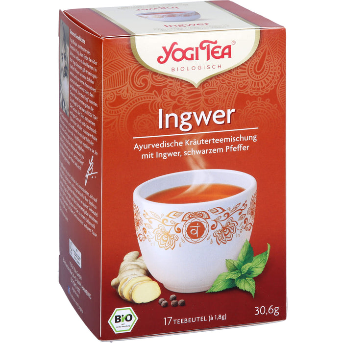 YOGI TEA Ingwer ayurvedische Kräuterteemischung, 17 pc Sac filtrant