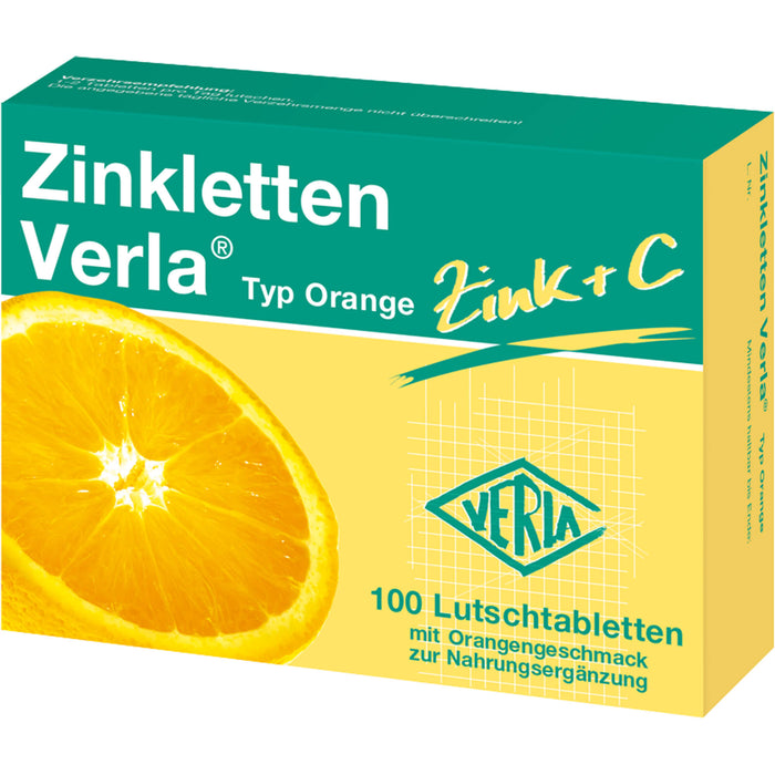 Zinkletten Verla Typ Orange Tabletten, 100 pc Tablettes