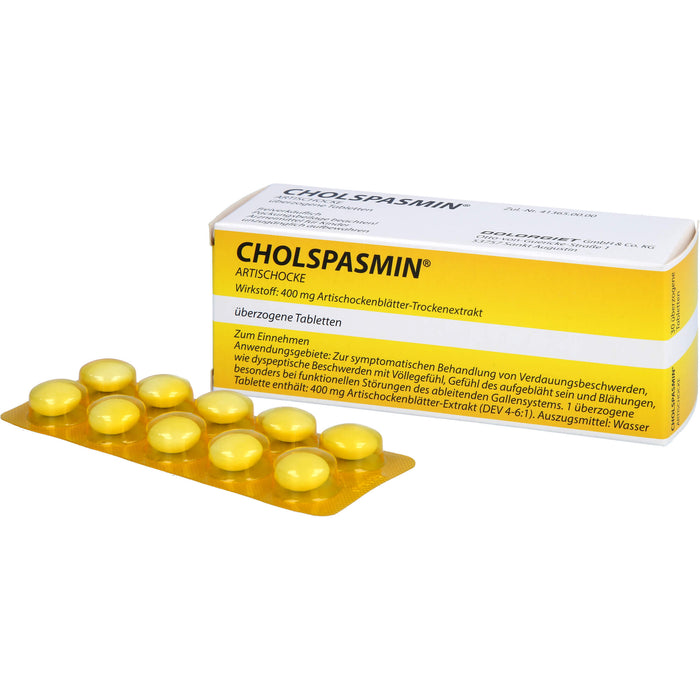 CHOLSPASMIN Artischocke Tabletten, 30 pc Tablettes