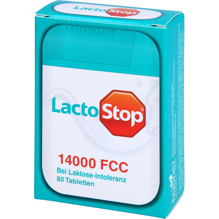 LactoStop 14000 FCC Spender bei Lactose-Intoleranz, 80 pcs. Tablets