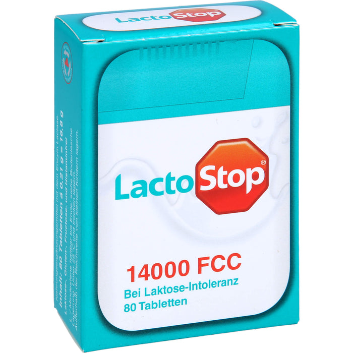 LactoStop 14000 FCC Spender bei Lactose-Intoleranz, 80 pcs. Tablets