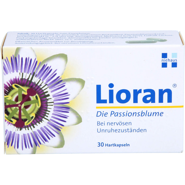 Lioran die Passionsblume Hartkapsseln bei nervösen Unruhezuständen, 30 pc Capsules