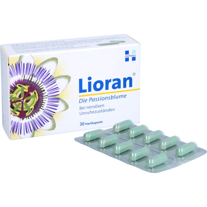 Lioran die Passionsblume Hartkapsseln bei nervösen Unruhezuständen, 30 pcs. Capsules