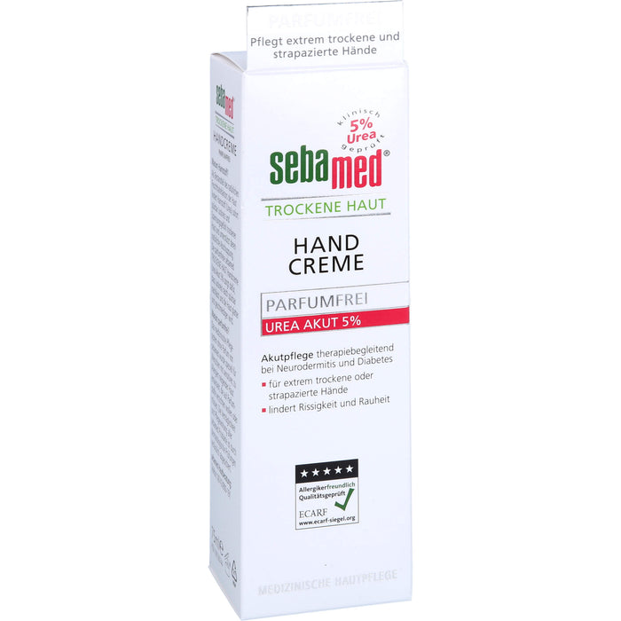 sebamed Trockene Haut Parfumfrei Handcreme Urea 5%, 75 ml Cream