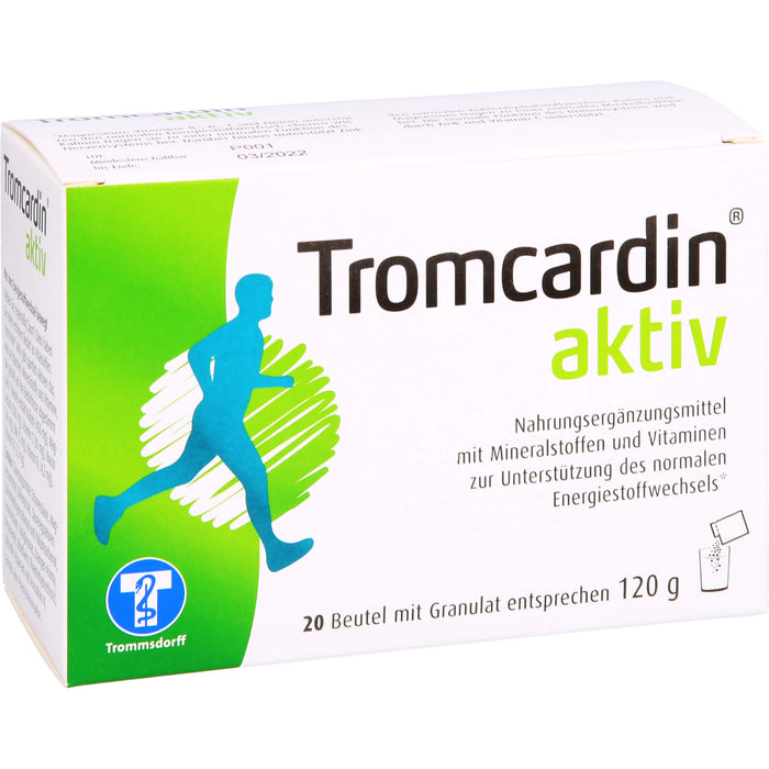 Tromcardin aktiv Granulat zur Unterstützung des normalen Energiestoffwechsels, 20 pcs. Sachets