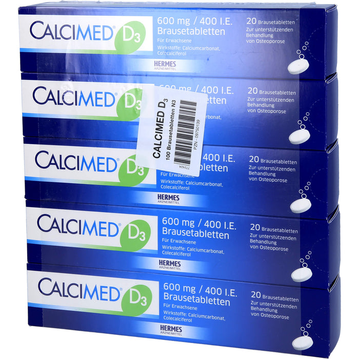 Calcimed D3 600 mg / 400 I.E. Brausetabletten, 100 St BTA