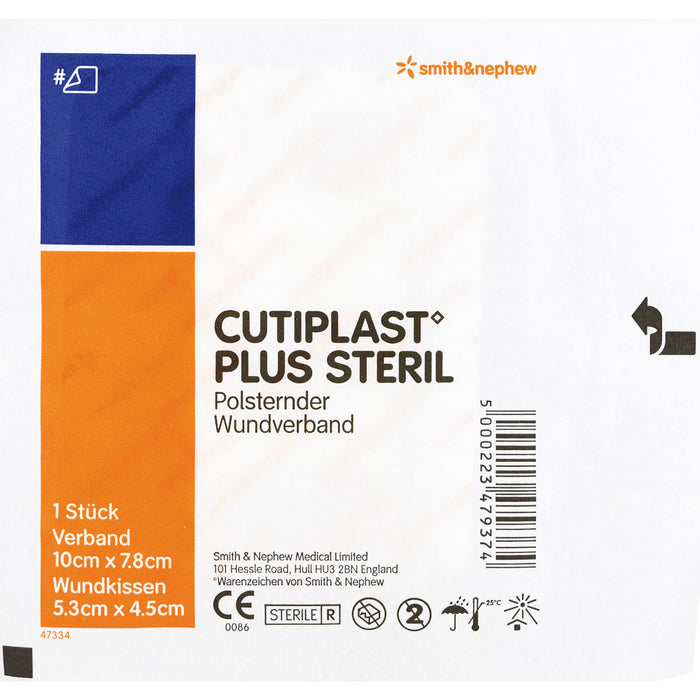 Cutiplast Plus steril Wundverband 10 cm x 7.8 cm, 1 pcs. Wound dressings