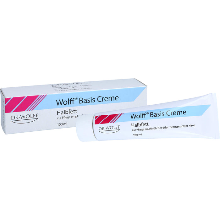 Wolff Basis Creme zur Pflege empfindlicher oder beanspruchter Haut, 100 ml Cream