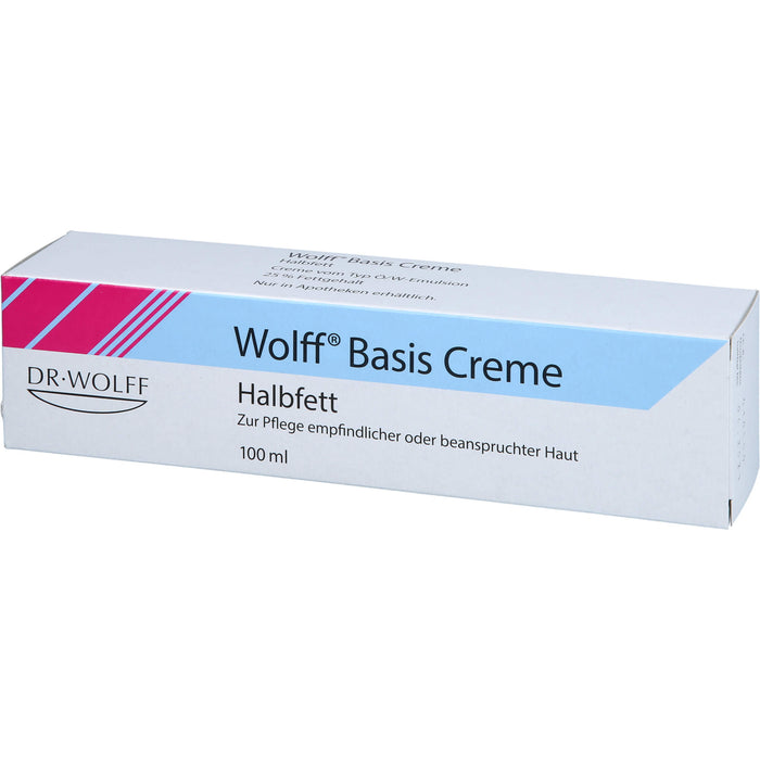 Wolff Basis Creme zur Pflege empfindlicher oder beanspruchter Haut, 100 ml Cream