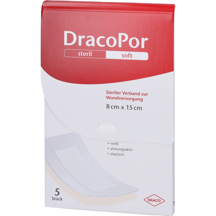 Dracopor Wundverband 15 cm x 8 cm steril, 5 pc Pansements