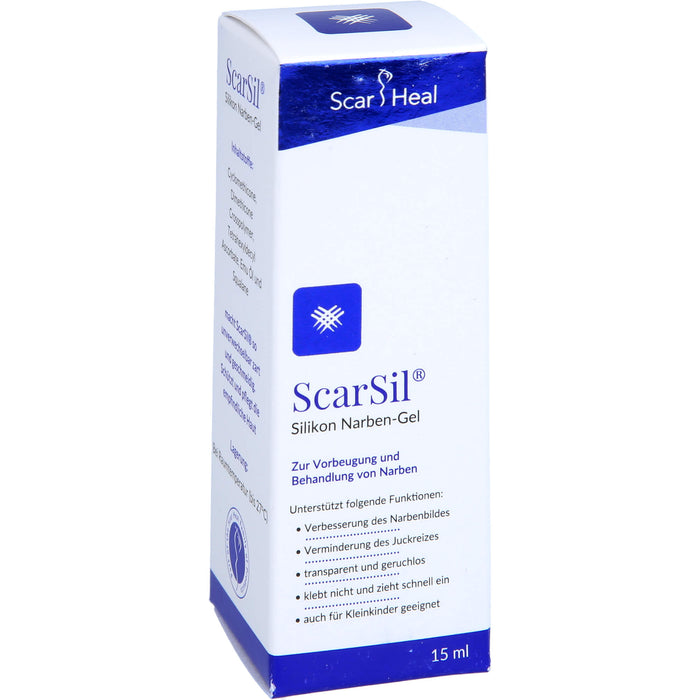 ScarSil Silikon Narben-Gel zur Vorbeugung und Behandlung von Narben, 15 ml Gel