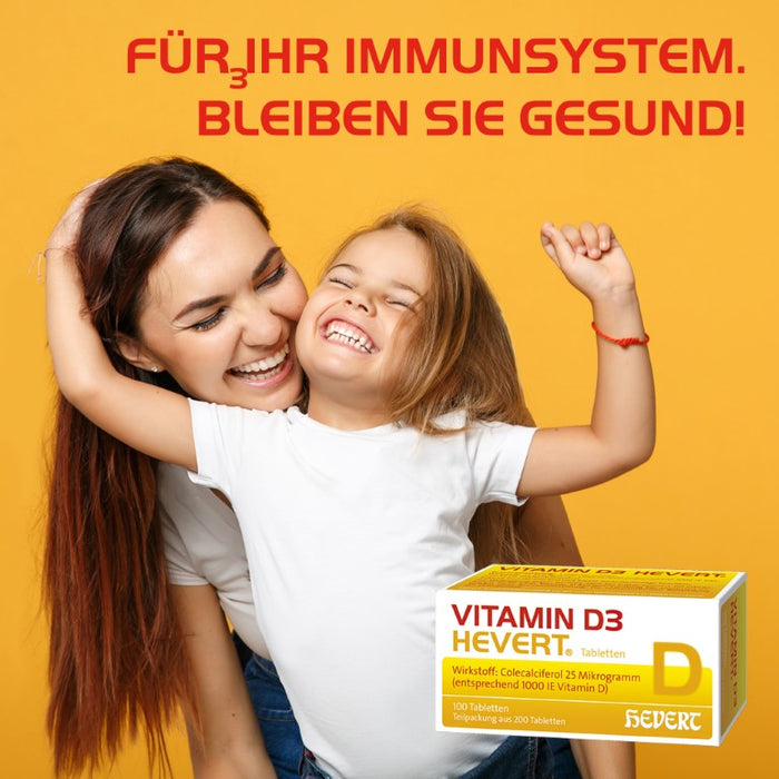 Vitamin D3 Hevert bei Mangel und erhöhtem Bedarf, 200 St. Tabletten