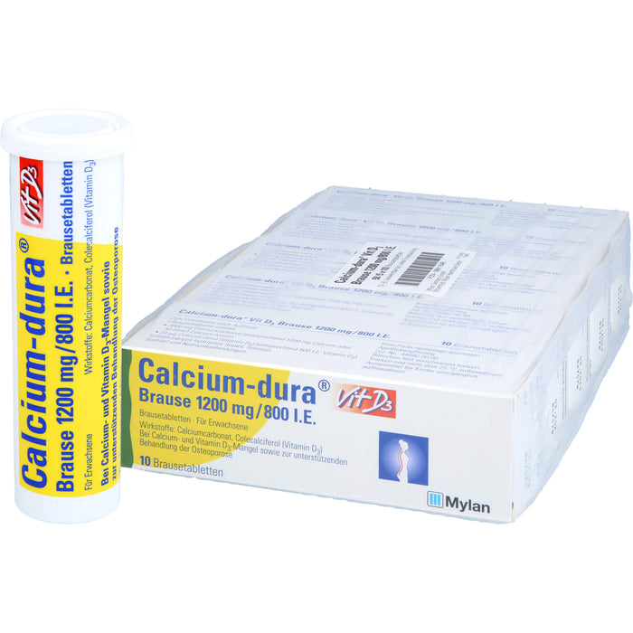 Calcium-dura Vit D3 Brause 1200mg/800 I.E., Brausetabletten, 50 St BTA