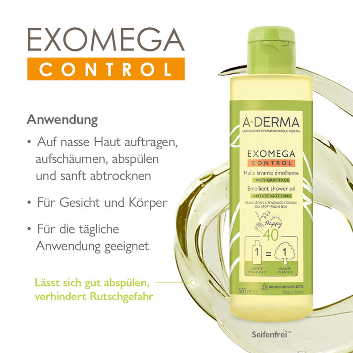 A-DERMA EXOMEGA CONTROL Duschöl, 500 ml Duschgel