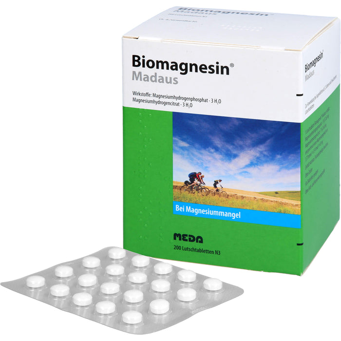 Biomagnesin Madaus Lutschtabletten bei Magnesiummangel, 200 pcs. Tablets