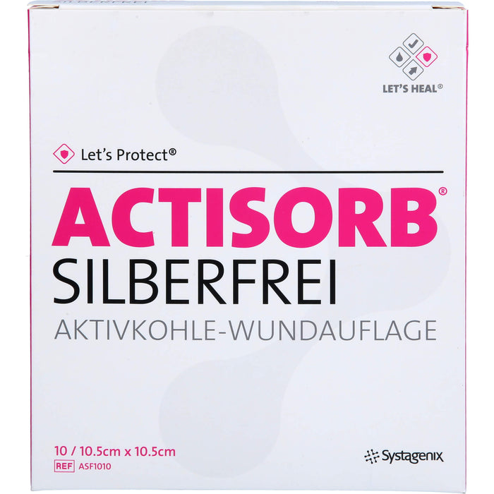 ACTISORB SILBERFREI 10,5x10,5 cm, 10 St KOM