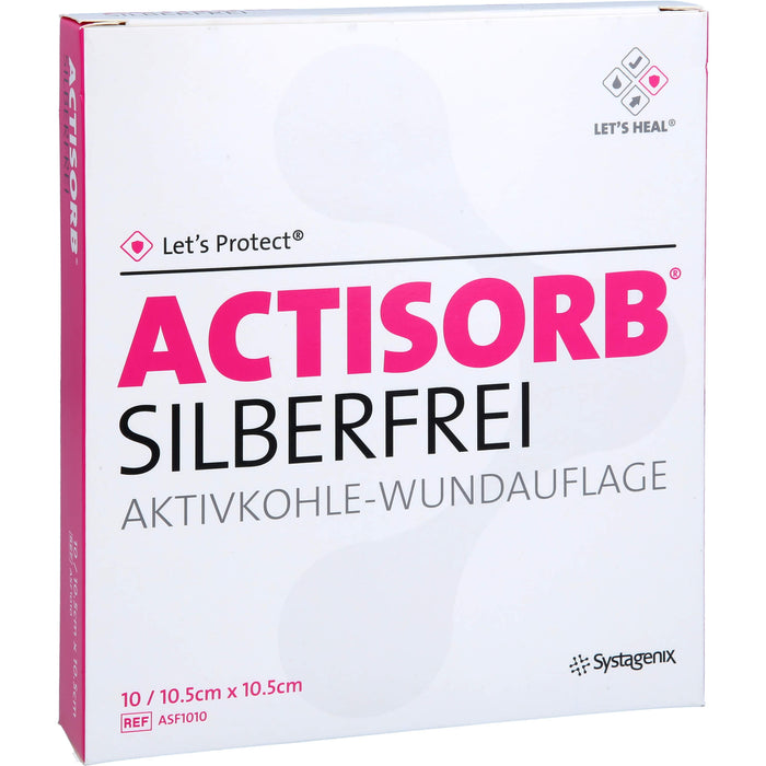 ACTISORB SILBERFREI 10,5x10,5 cm, 10 St KOM