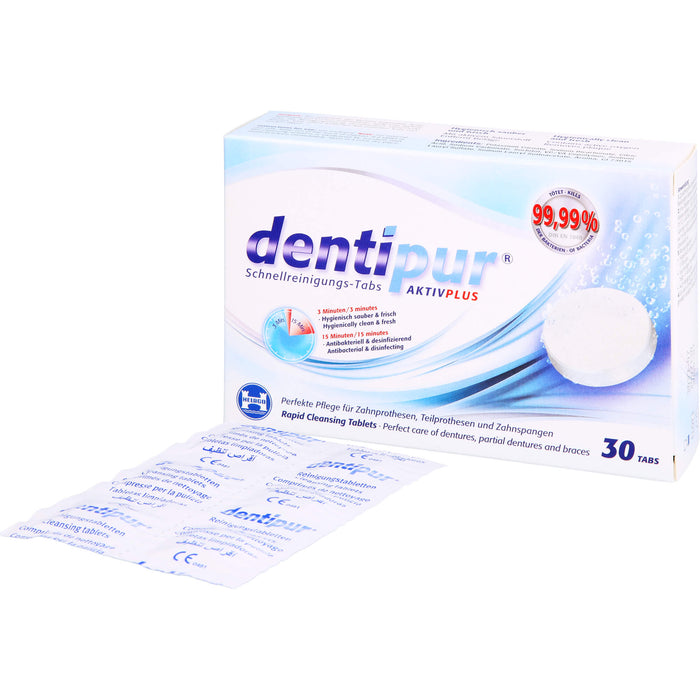 dentipur Schnellreinigungstabletten, 30 St. Tabletten